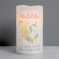 Personalised Baby Unicorn Nightlight LED Candle Extra Image 2 Preview